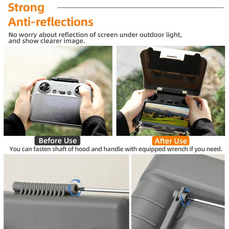 Sunnylife ZN985 Remote Control 2 In 1 Visor Storage Case, For DJI RC 2 / 1 Sunnylife ZN985 Remote Control 2 In 1 Visor Storage Case, For DJI RC 2 / 1